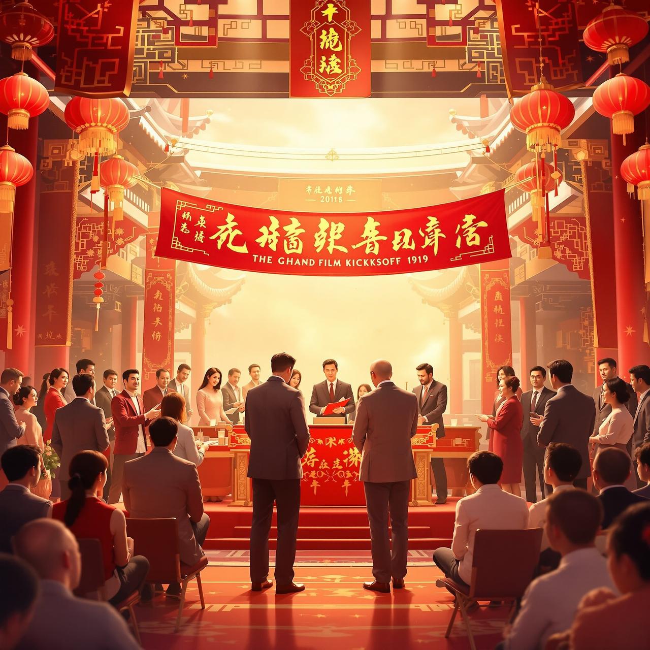 某剧组开机仪式现场